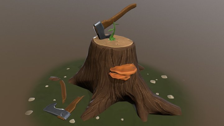 Woodcutter's Block 3D Model