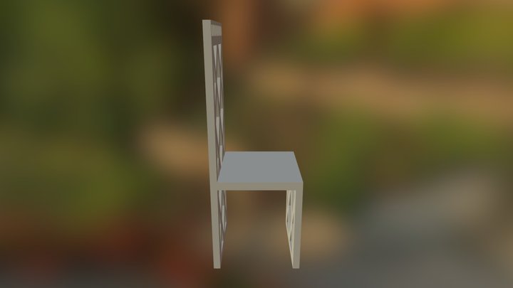 Cadeira Ponte Metalica 3D Model