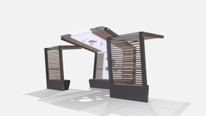파고라 디자인 3D Model