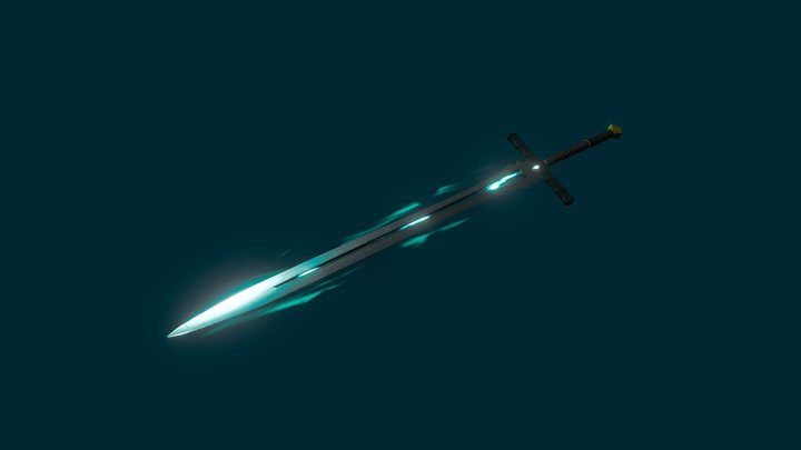Gem Infused Sword 3D Model