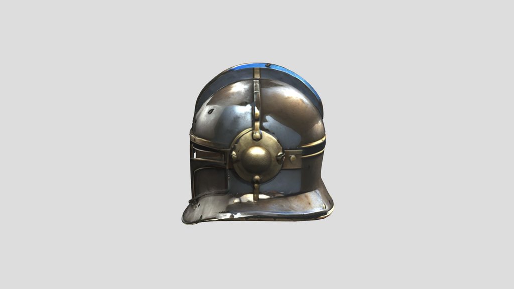 Iron Helmet — 3D Model | Game Ready | PBR Textur