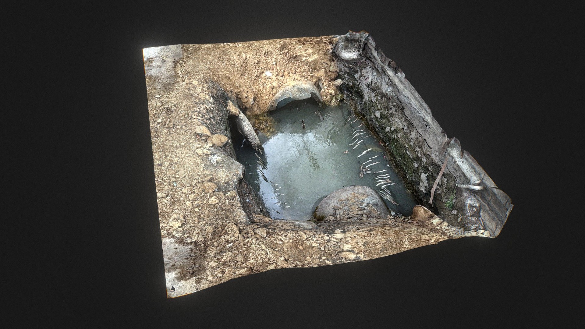 Construction Site Dig Hole Repair For Sewage