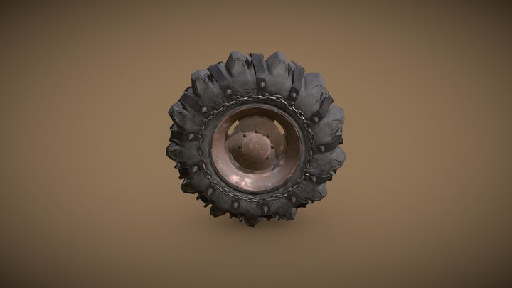 Apocalyptic Tire 3D Model