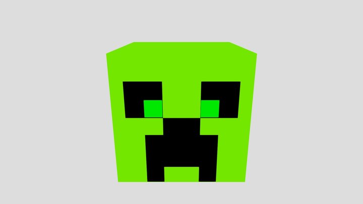 Creeper Anim Head 3D Model