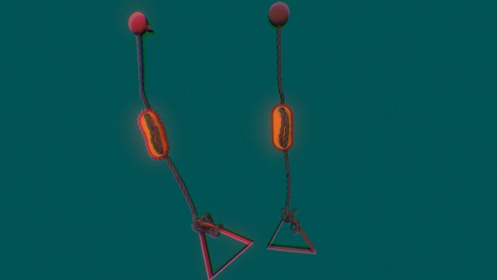 Chainsaw Man Earrings (Old Model) 3D Model