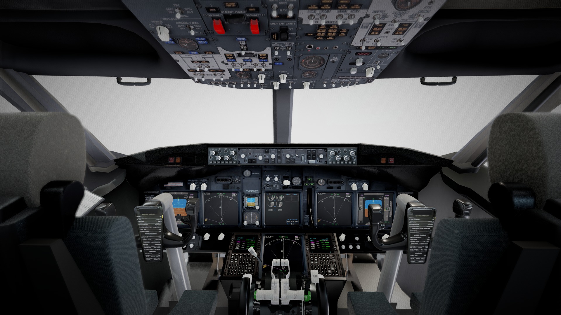3D model (Boeing 737) Airplane Cockpit - This is a 3D model of the (Boeing 737) Airplane Cockpit. The 3D model is about the inside of a cockpit.