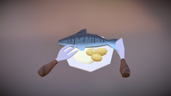 Dinner Set (Game Asset) 3D Model