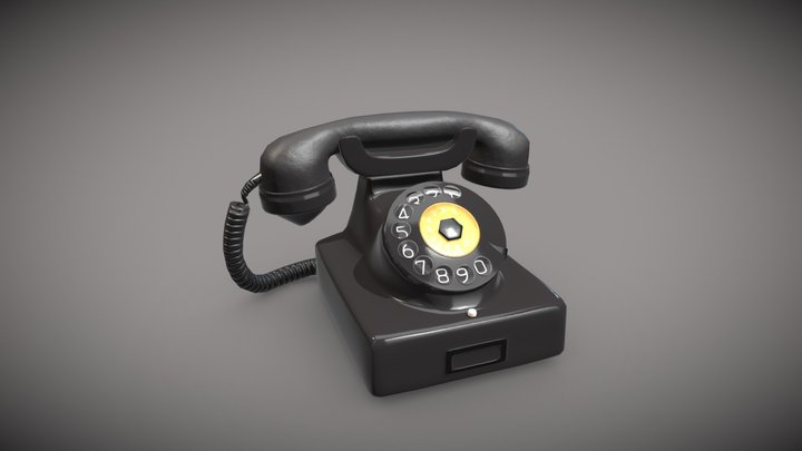 Bakelite telephone - game ready 3D Model