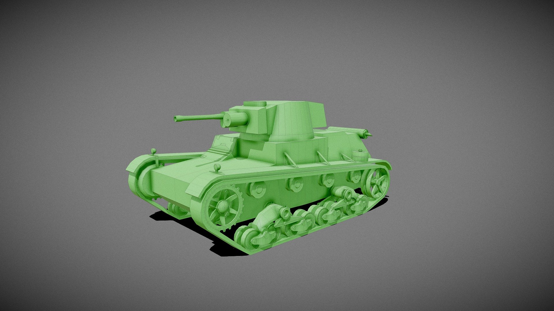 Panzer 7TP Tank Base Mesh Buy Royalty Free 3D model by TankStorm