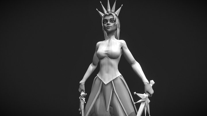 Chess Queen Sculpt 3D Model