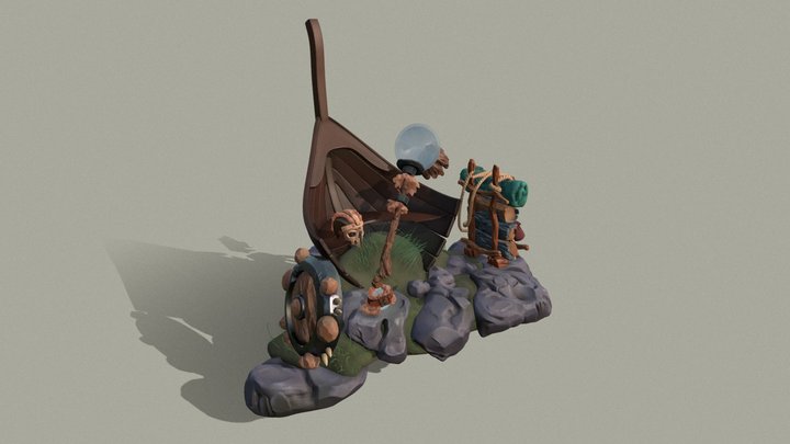 Adventurers Set - Diorama 3D Model