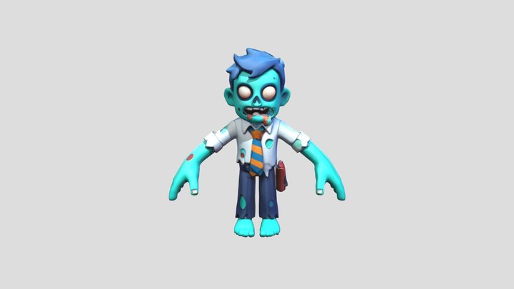 Zombie Office Worker 3D Model