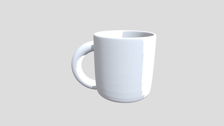 Simple 3D Mug Silver