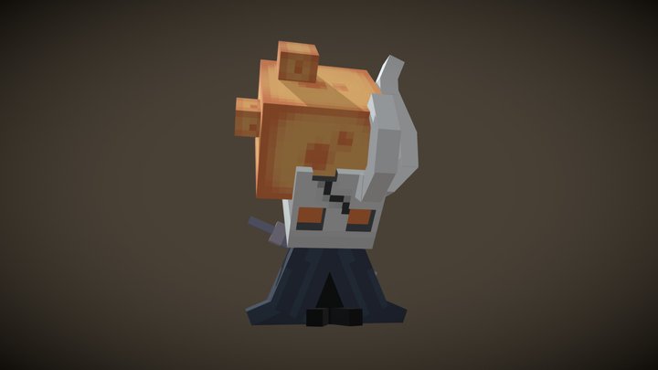 Hollow Knight Broken Vessel Minecraft Plushie 3D Model