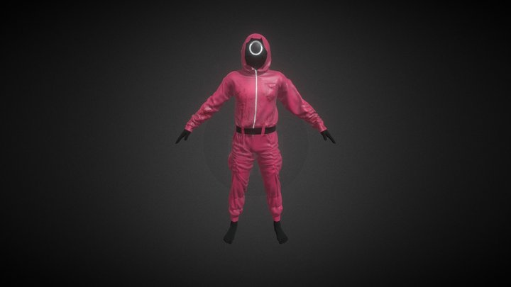 squid game pink soldier 3D Model