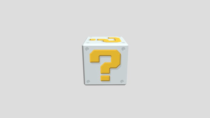 Question block white 3D Model