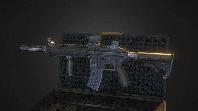 H&K 416 D Weapon Model 3D Model