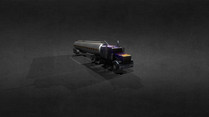 Frieghtliner Oil Tanker 3D Model