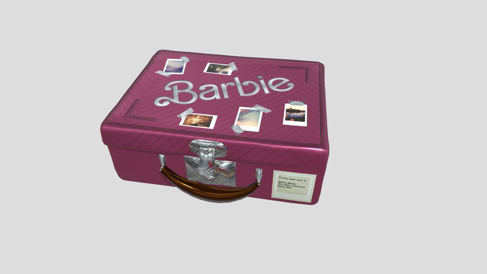 Barbie Themed Suitcase 3D model by ruby444 [41ac690] Sketchfab