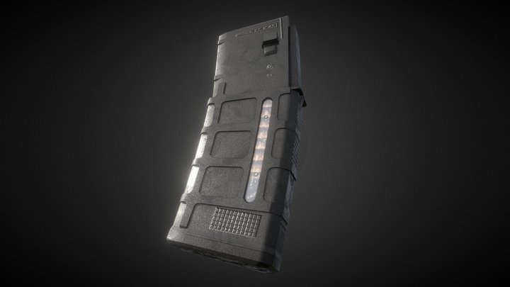 M4A1 30-Round Windowed Magazine 3D Model