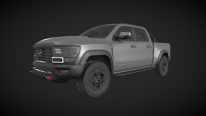 Hunting Pickup Truck ZX Animated 3D Model