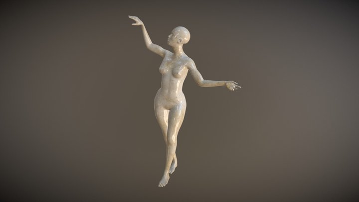 Female Marble Statue (Polished but old) 3D Model