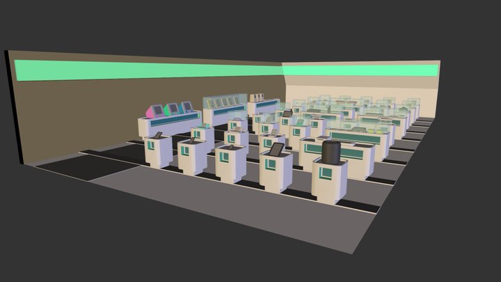 Futuristic Artefact Storage 3D Model