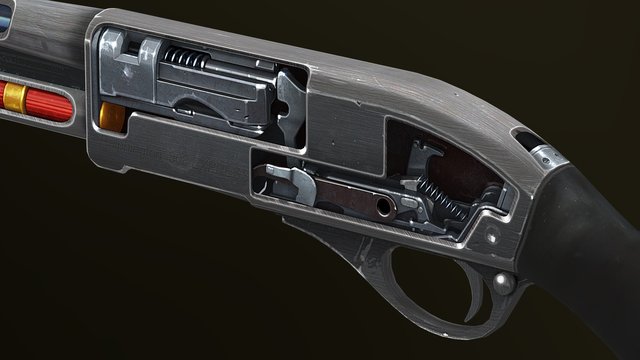 SAWNOFF | CUTAWAY | BRUSHED 3D Model