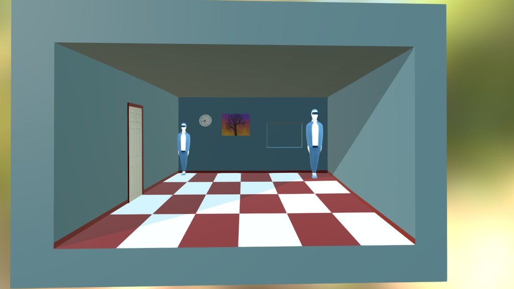 An Ames Room 3D model by Huuxloc (rjh41) [41b1e50] Sketchfab