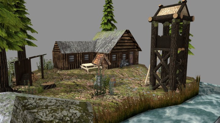 DAE Diorama - Forest Loner 3D Model