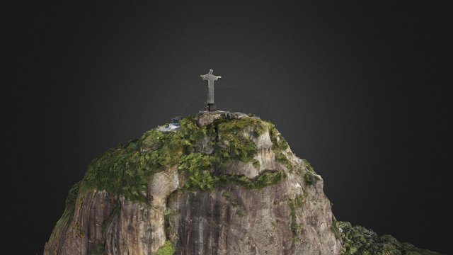 Corcovado and Christ the Redeemer 3D Model
