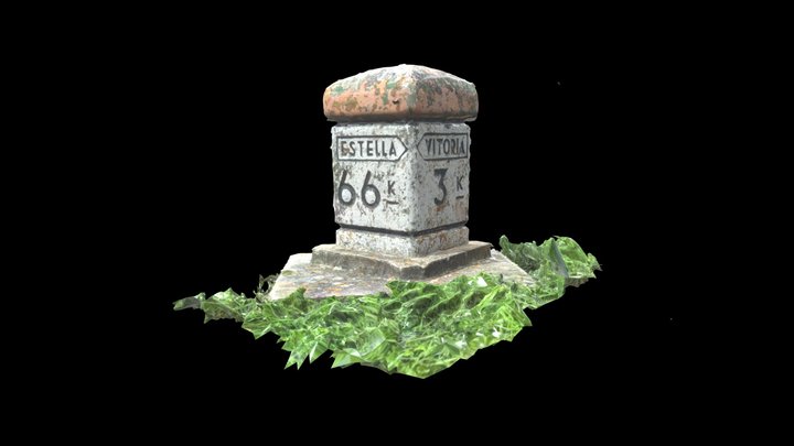 Mojón Carretera Estella 3D Model