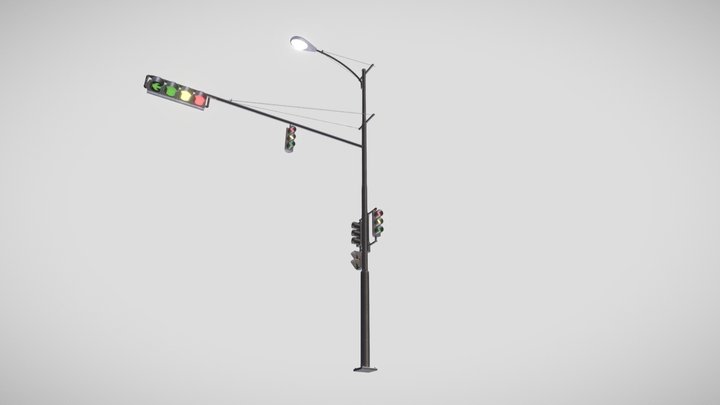 Trafficlight07 - Street Kitbash Collection 3D Model