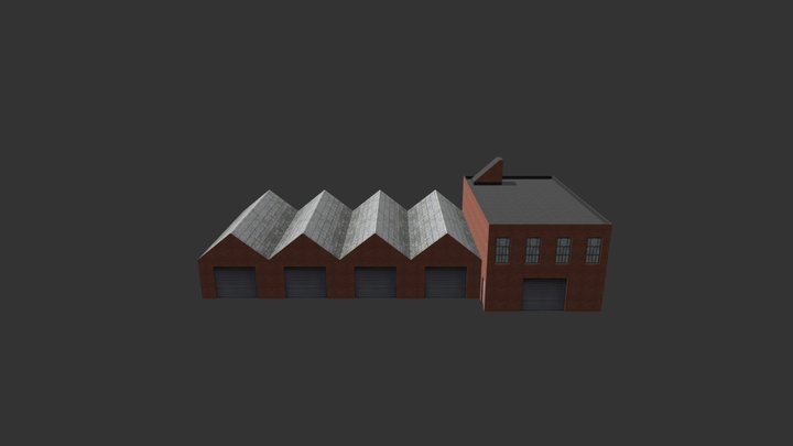 Factory Building 08 3D Model
