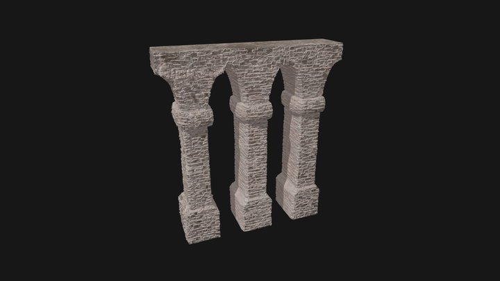 Medieval bridge 3D Model