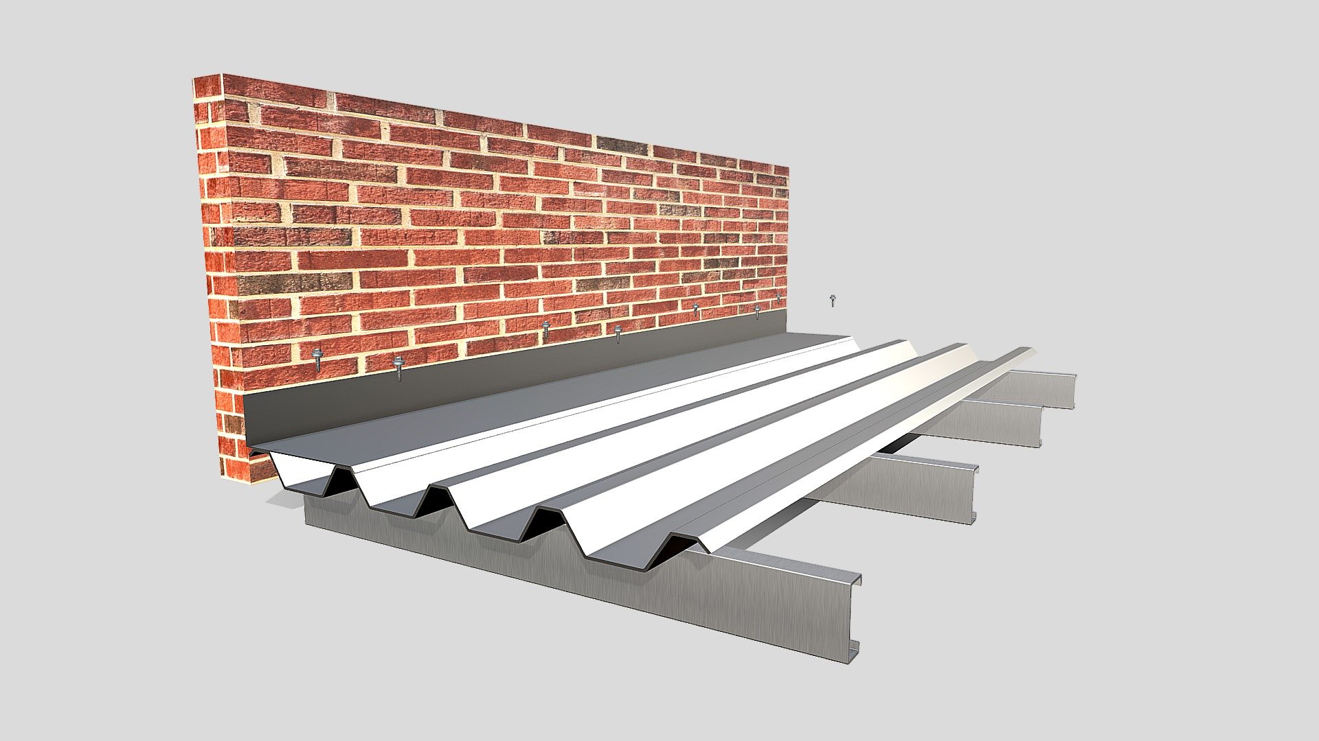Step Counter Flashing Application Stitching 3D model by Engineering Edge (Singapore) Pte Ltd