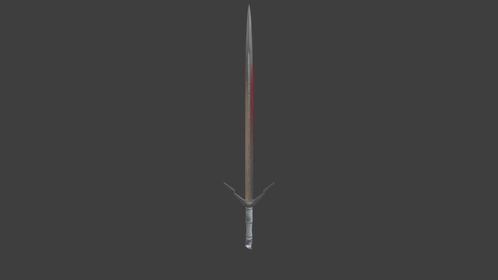 The Witcher Silver Sword 3D Model