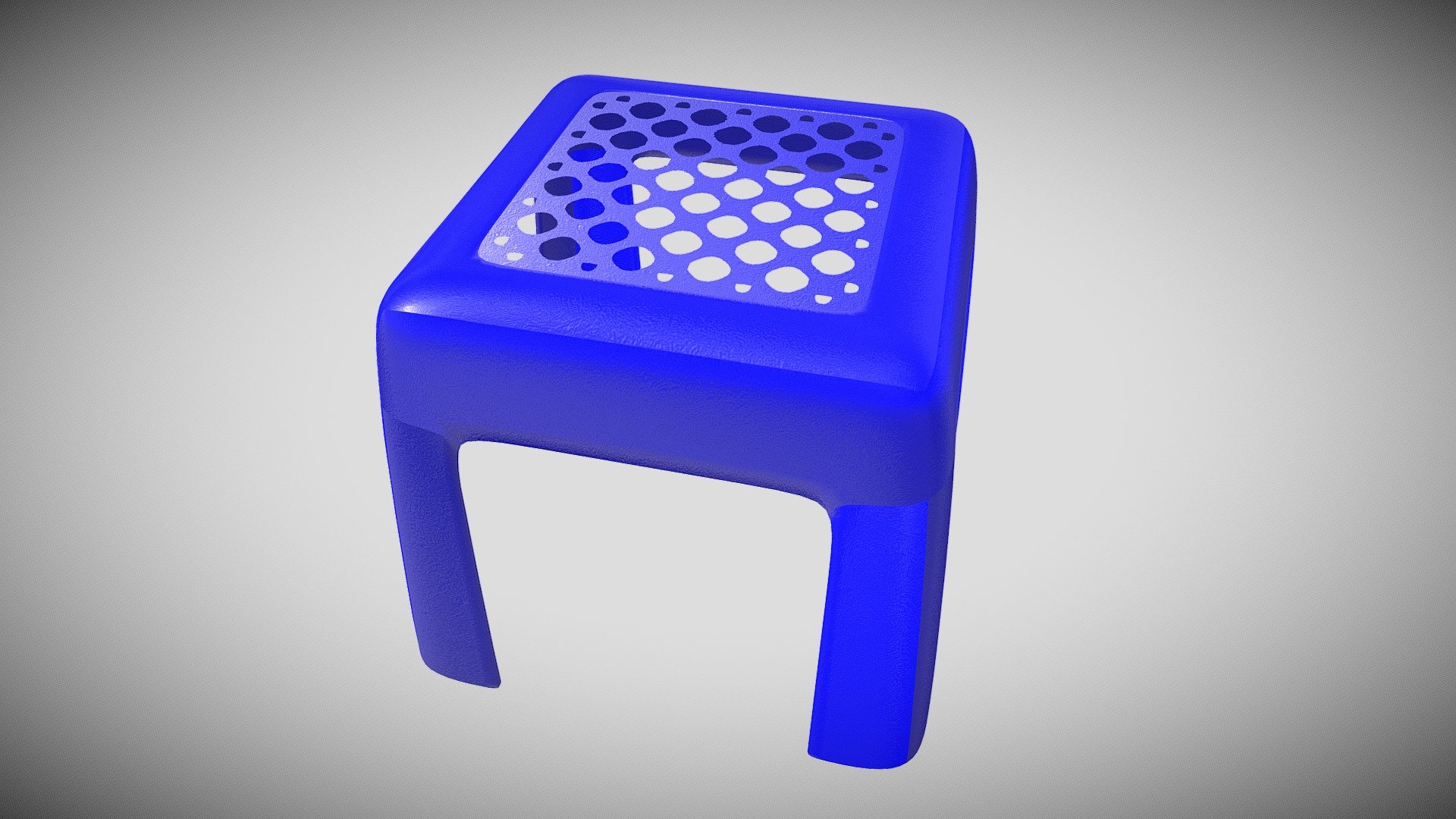 Small Plastic Stool Chair Download Free 3D model by Ponam