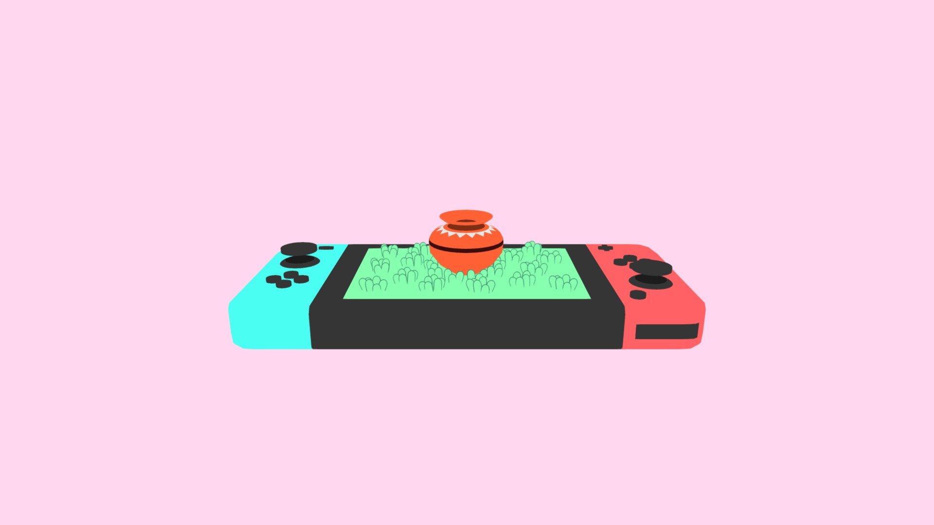 Nintendo Switch and Link Vase
