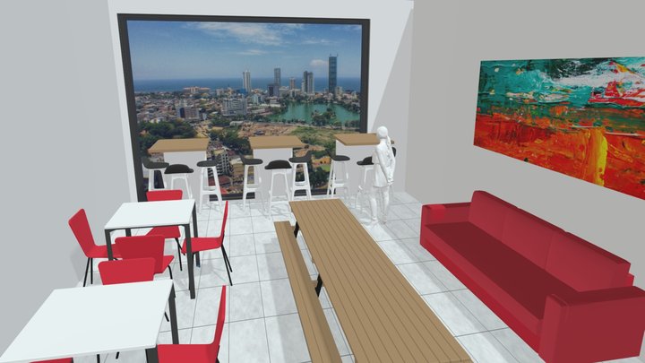 Lunch Room Design 12 3D Model