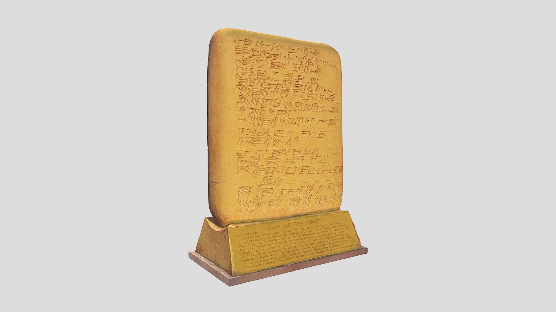 Assyrian Trade Tablet Monument - Buy Royalty Free 3D model by ScanLife ...