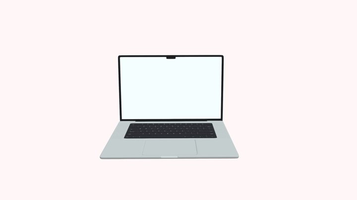Modern Slim Laptop 3D Model 3D Model