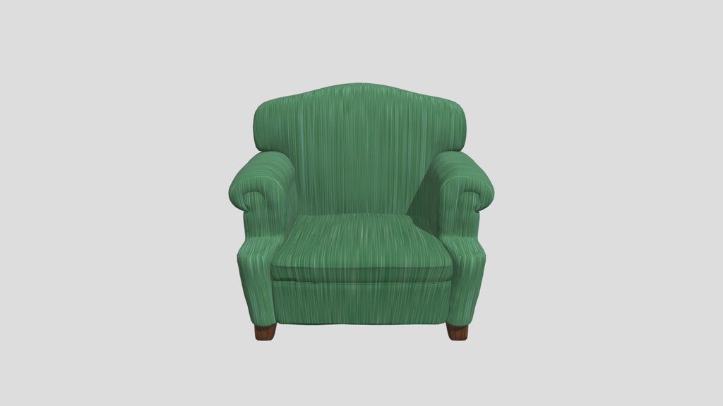 Couch Green Stripes