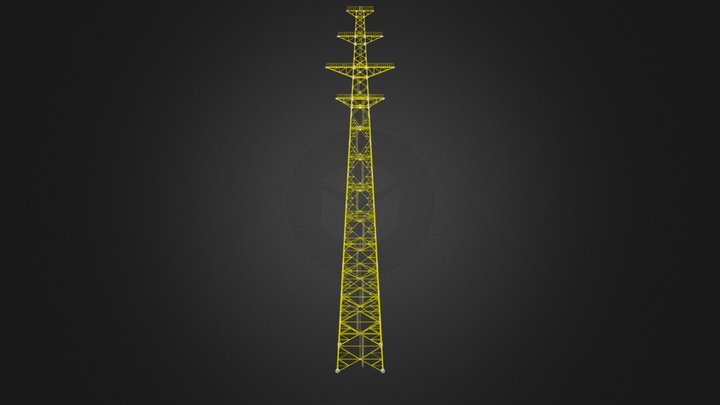 Опора ЛЭП ПП330 3D Model