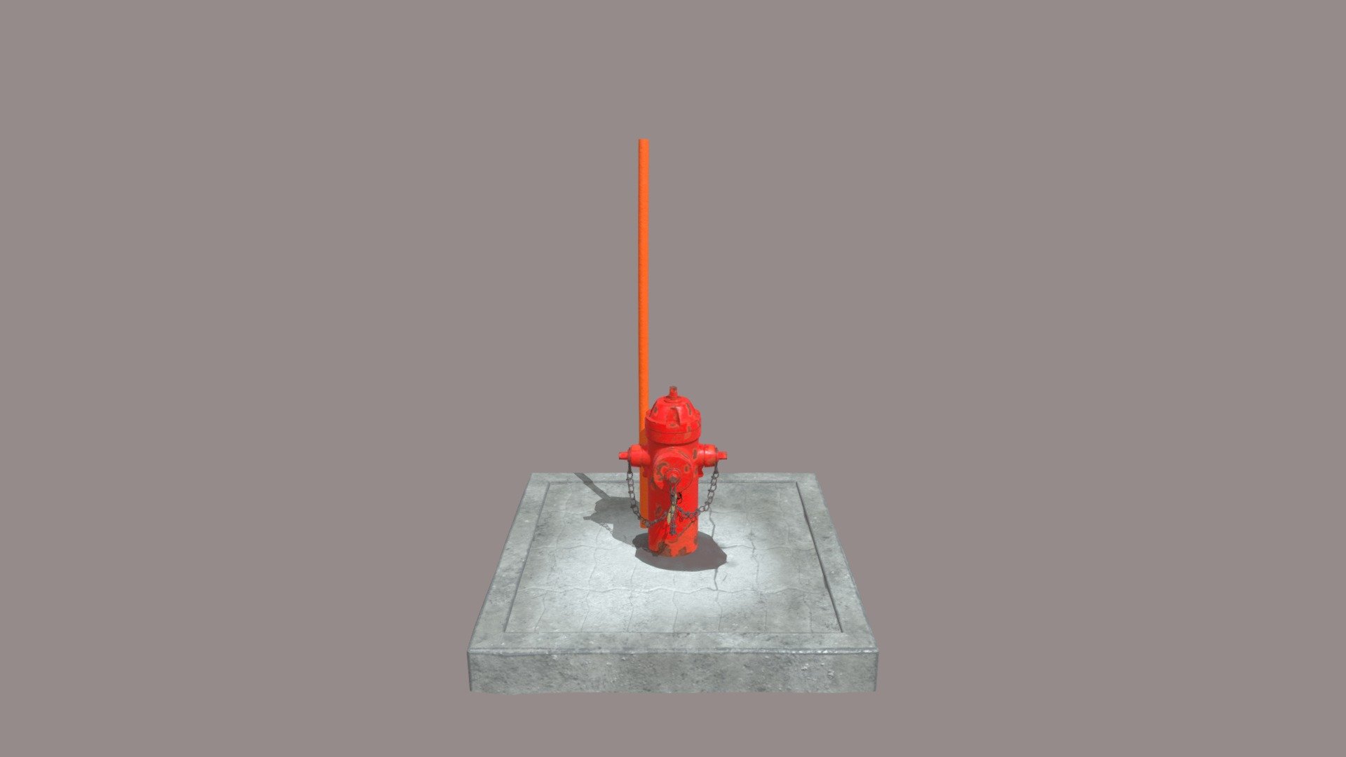 Sidewalk And Fire Hydrant