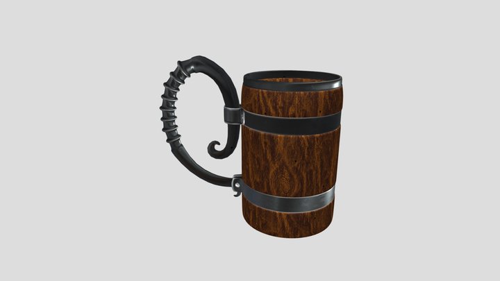 Medieval Beer Mug 3D Model