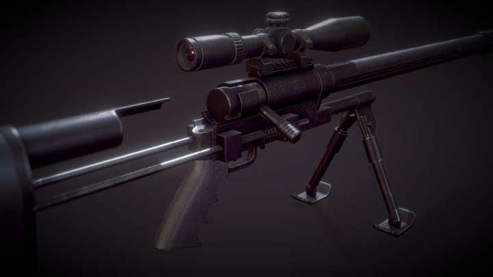 Noreen ULR .50 Caliber Rifle – Modello 3D gratuito STL