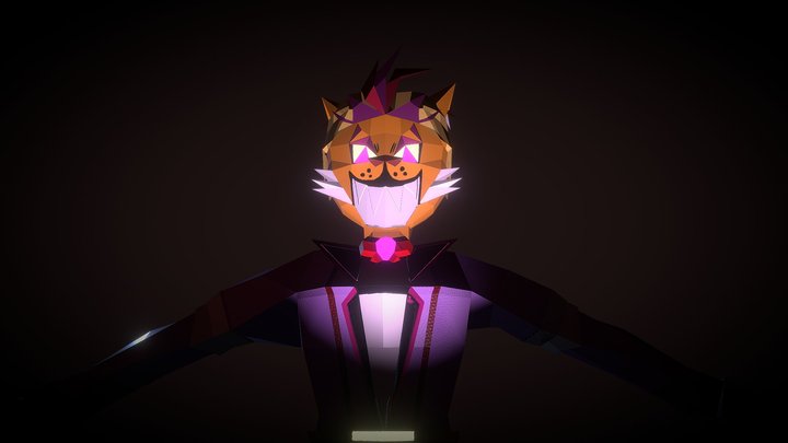 Furry cat bartender 3D Model