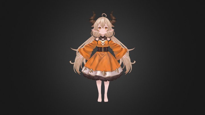 Anime_girl_3d_model 3D models - Sketchfab