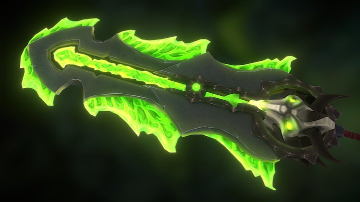 Fel-Inflicted Greatsword 3D Model